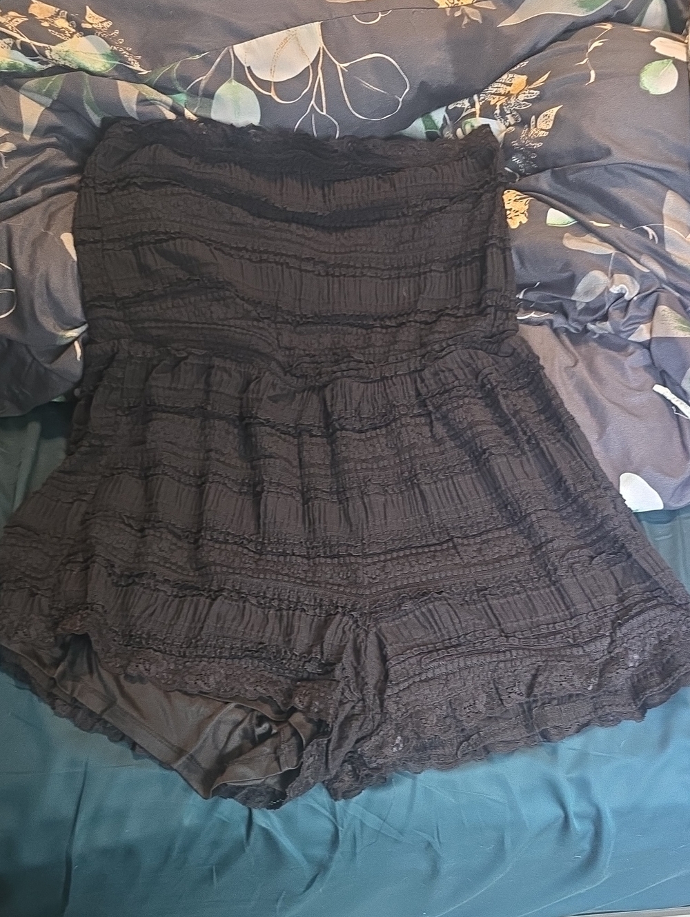 torrid Black High Waist Lace Trim Shorts